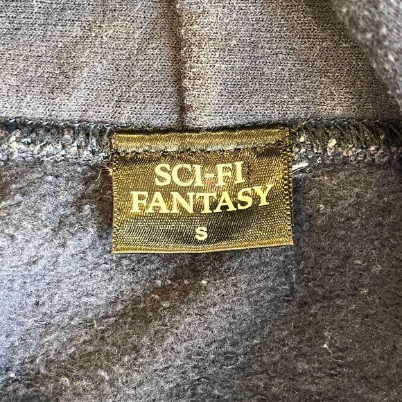 Sci-Fi Fantasy Navy Blue Hoodie Small Pocket Skateboarding Skate - Picture 3 of 5